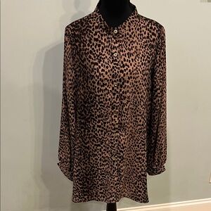 Joan Vass Animal Print Top